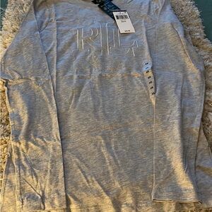 NewLauren Ralph Lauren Gray Long Sleeve Tee.